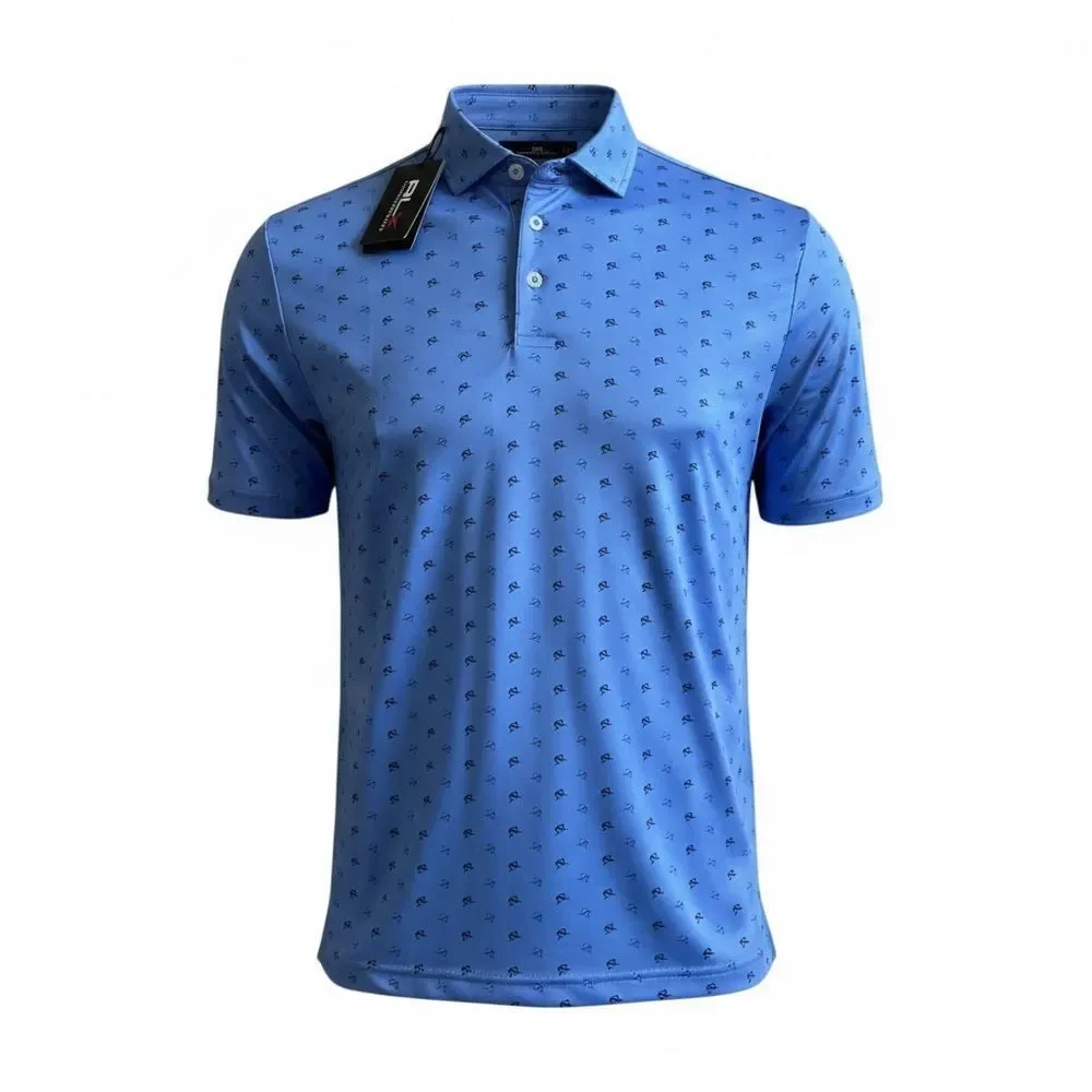 NWT RLX Ralph Lauren Men’s Polo Shirt with Dolphin Pattern S